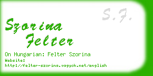 szorina felter business card